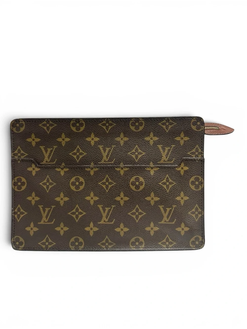 Louis Vuitton 1989 Monogram Leather Vintage Pochette Homme Clutch Bag